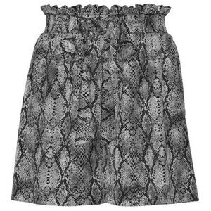 LuLaRoe Ella Paper Bag Shorts Size Large Belted Pull On Snakeskin Print Gray NEW